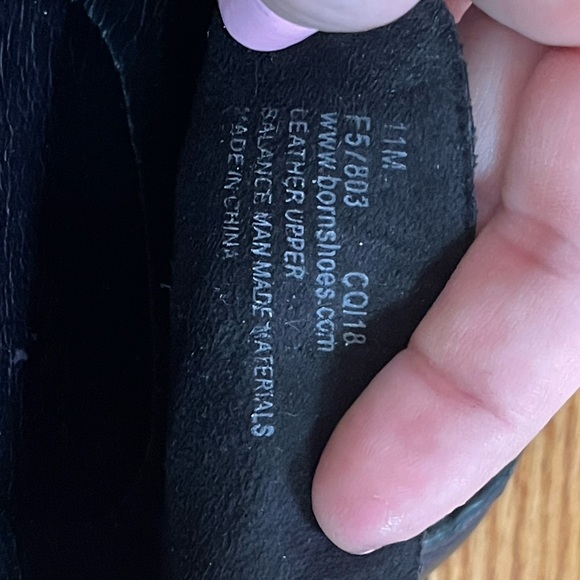 BORN Black Leather Slip On Loafer with Buckle - Picture 5 of 6